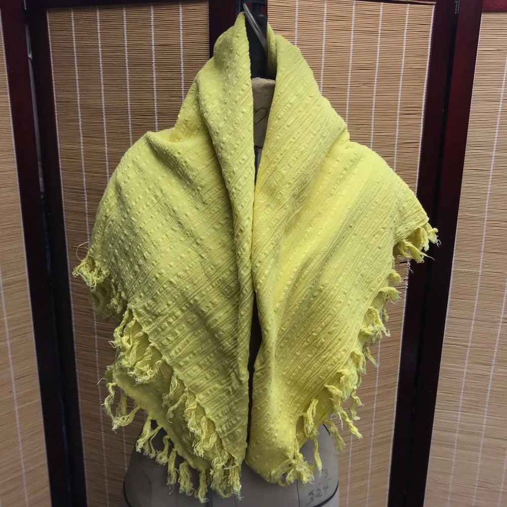 Bop Basics, Canary Yellow Fringed Scarf